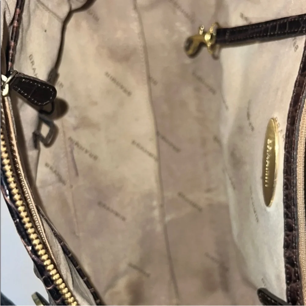 Brahmin Crocodile-Embossed Handbag